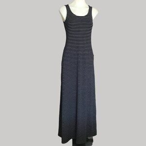 The Limited maxi navy striped tank dress XS with pockets